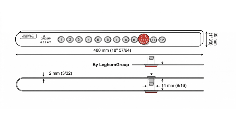 Fork Seal C | Carbonitrited Barrier Container Seals Technical Drawing